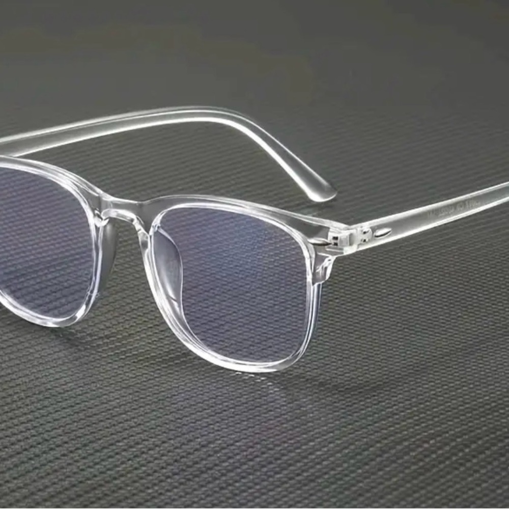 Nameless Transparent Frame Glasses with Cool Blue Tint
